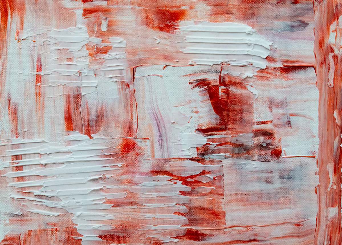 modern art white and red abstract painting painting